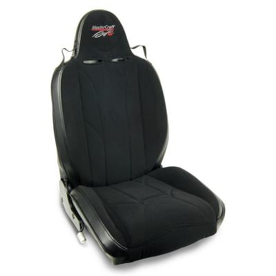 MasterCraft Safety Baja RS with Fixed Headrest, Black with Black Center & Black Side Panels, Recliner Lever Right - 506024